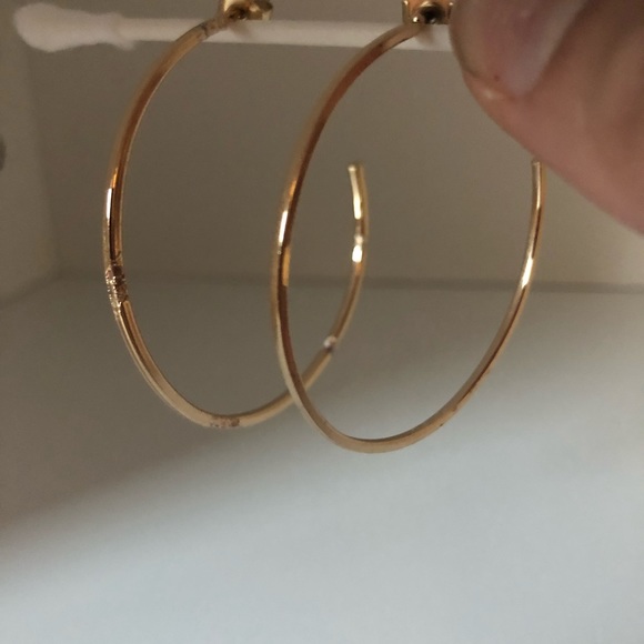 Fashion Nova Jewelry - Gold hoops with earring back (large)